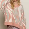 POL TOPS Wild Zebra Knit Sweater