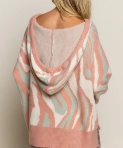 POL TOPS Wild Zebra Knit Sweater