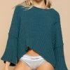 POL Drifter Ribbed Soft Sweater - Hunter Green TOPS