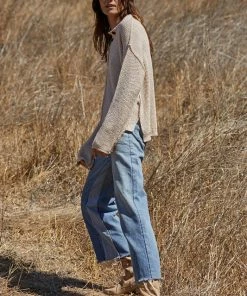 BT Zev Knit Henley Sweater - Natural TOPS