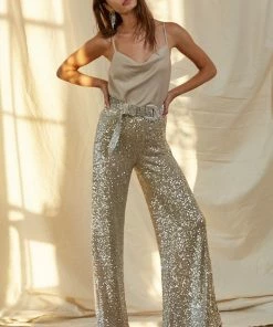 BT DATE NIGHT Trish Satin Cowl Neck Cami Tank