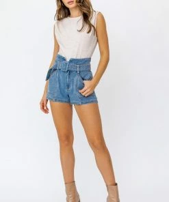 LE LIS Cammie Belted Paperbag Shorts BOTTOMS 17 LE LIS Cammie Belted Paperbag Shorts BOTTOMS
