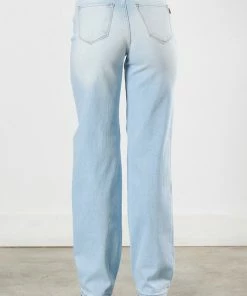 VIBRANT MIU Kenny High Rise Distressed Denim BOTTOMS