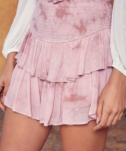 MUSTARD SEED Lani Smocked Ruffle Skort