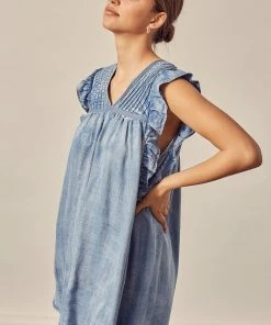 MUSTARD SEED DRESSES Shelby Tencel Ruffle Dress