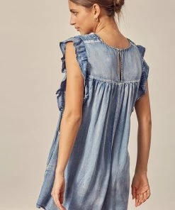 MUSTARD SEED DRESSES Shelby Tencel Ruffle Dress