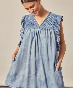 MUSTARD SEED DRESSES Shelby Tencel Ruffle Dress