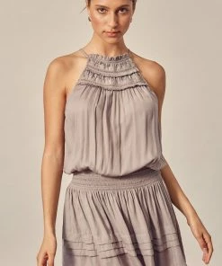 MUSTARD SEED Vernanda Smocked Halter Dress DRESSES