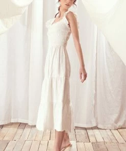 STORIA Everly Smocked Lace Tiered Maxi Dress 19 STORIA Everly Smocked Lace Tiered Maxi Dress