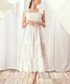 STORIA Everly Smocked Lace Tiered Maxi Dress 18 STORIA Everly Smocked Lace Tiered Maxi Dress