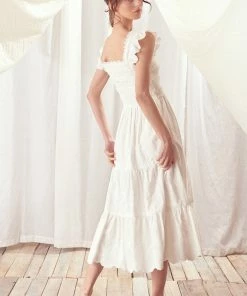 STORIA Everly Smocked Lace Tiered Maxi Dress 20 STORIA Everly Smocked Lace Tiered Maxi Dress