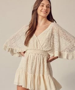 MUSTARD SEED Waylen Cotton Blend Crochet Dress DRESSES