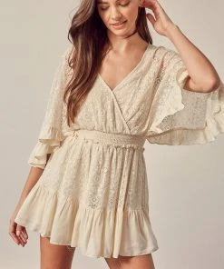 MUSTARD SEED Waylen Cotton Blend Crochet Dress DRESSES