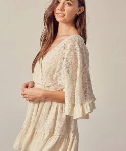 MUSTARD SEED Waylen Cotton Blend Crochet Dress DRESSES