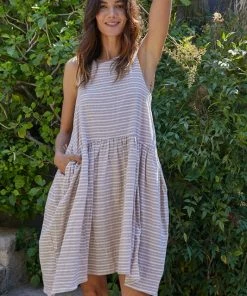 BT Amber Striped Babydoll Dress DRESSES