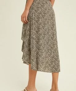 WL RESORT READY True To You Printed Ruffle Midi Skirt