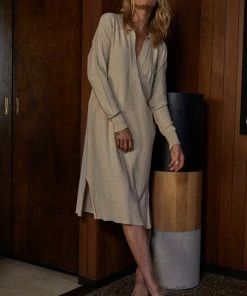 BT Milano Collared Neck Knit Midi Dress