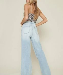 VIBRANT MIU BOTTOMS Jamila High Rise 90's Flare Denim