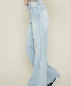 VIBRANT MIU BOTTOMS Jamila High Rise 90's Flare Denim