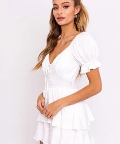 LE LIS Phoebe Ruffle Tiered Romper