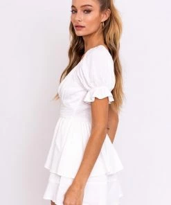 LE LIS Phoebe Ruffle Tiered Romper