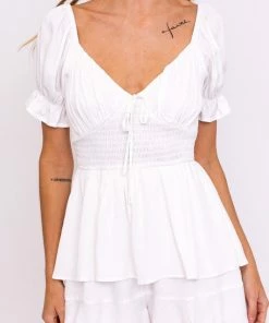 LE LIS Phoebe Ruffle Tiered Romper