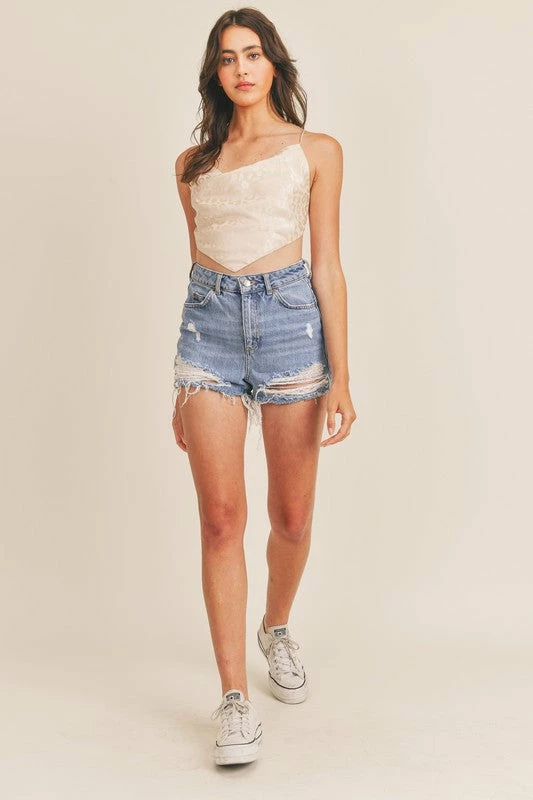 MABLE Joelle Leopard Satin Crop Top- Cream 9 MABLE Joelle Leopard Satin Crop Top- Cream