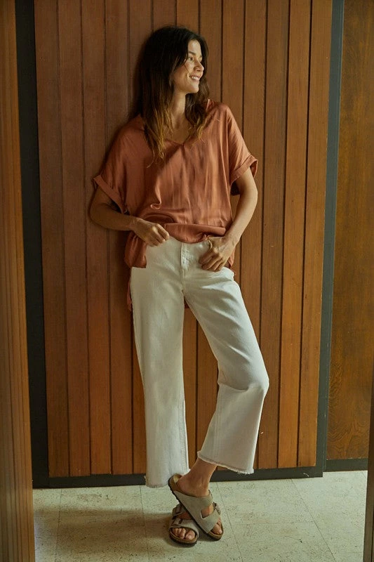 BT TOPS Haven Satin Blouse - Terracotta 9 BT TOPS Haven Satin Blouse - Terracotta