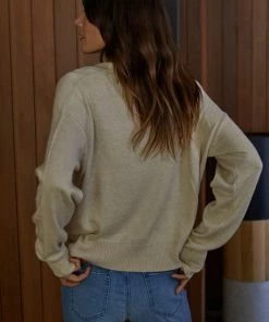 BT TOPS Jules Knit Collared Placket Sweater