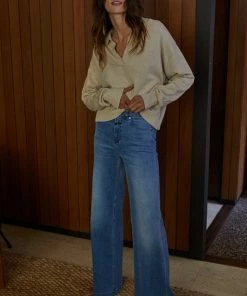 BT TOPS Jules Knit Collared Placket Sweater