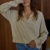 BT TOPS Jules Knit Collared Placket Sweater