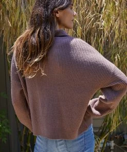 BT Dutch Knit Button Down Placket Sweater