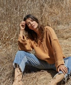 BT Ann Cotton Knit Henley Sweater - Camel 13 BT Ann Cotton Knit Henley Sweater - Camel