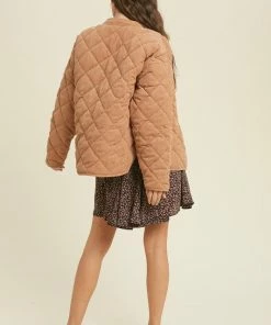 WL Mac Quilted Padded Corduroy Jacket - Mocha OUTERWEAR