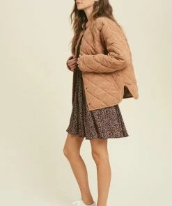 WL Mac Quilted Padded Corduroy Jacket - Mocha OUTERWEAR