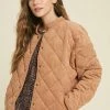 WL Mac Quilted Padded Corduroy Jacket - Mocha OUTERWEAR