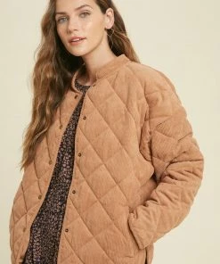 WL Mac Quilted Padded Corduroy Jacket - Mocha OUTERWEAR