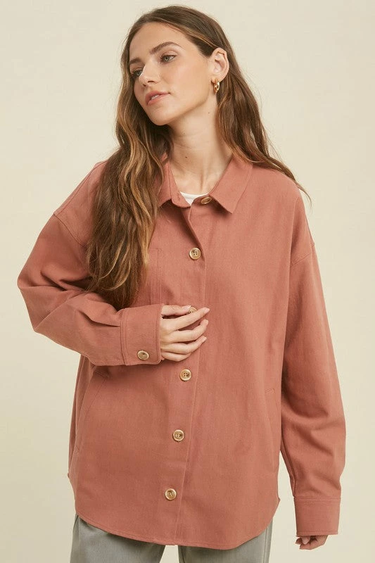 WL Avette Cotton Pocketed Button Down Shacket 6 WL Avette Cotton Pocketed Button Down Shacket
