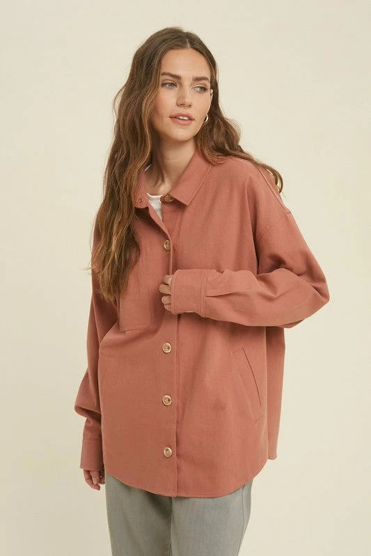 WL Avette Cotton Pocketed Button Down Shacket 7 WL Avette Cotton Pocketed Button Down Shacket