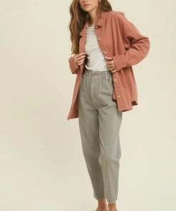 WL Avette Cotton Pocketed Button Down Shacket