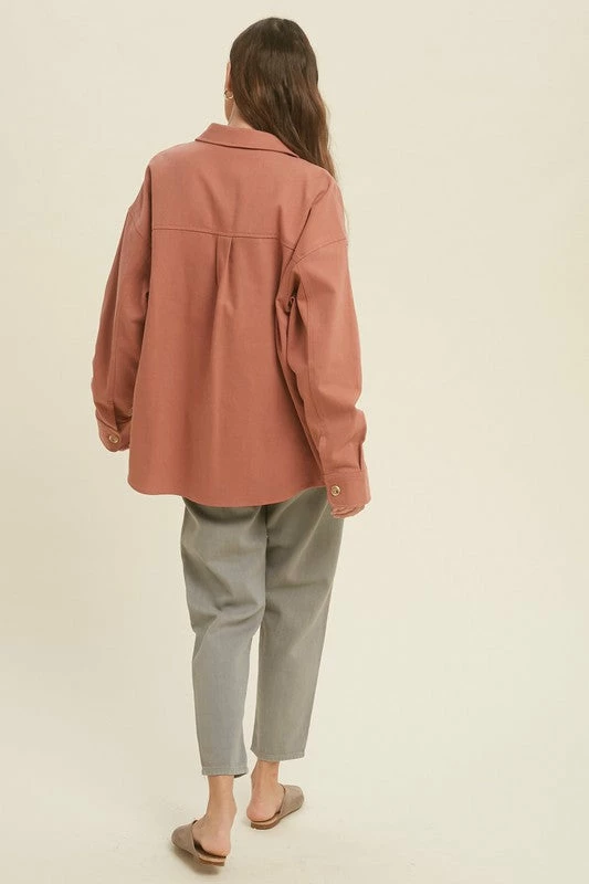 WL Avette Cotton Pocketed Button Down Shacket 9 WL Avette Cotton Pocketed Button Down Shacket