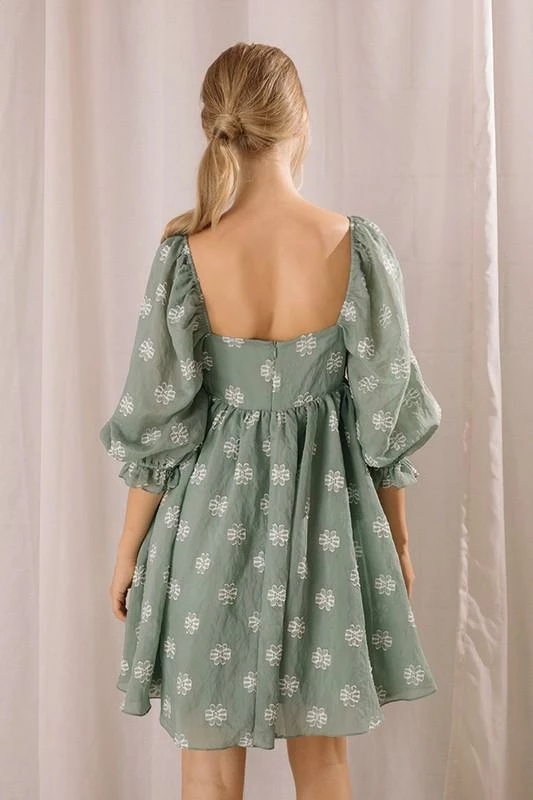 STORIA Daisy Applique Floral Babydoll Dress 7 STORIA Daisy Applique Floral Babydoll Dress