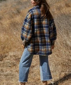 BT Bridgeview Pocketed Plaid Jacket - Navy OUTERWEAR