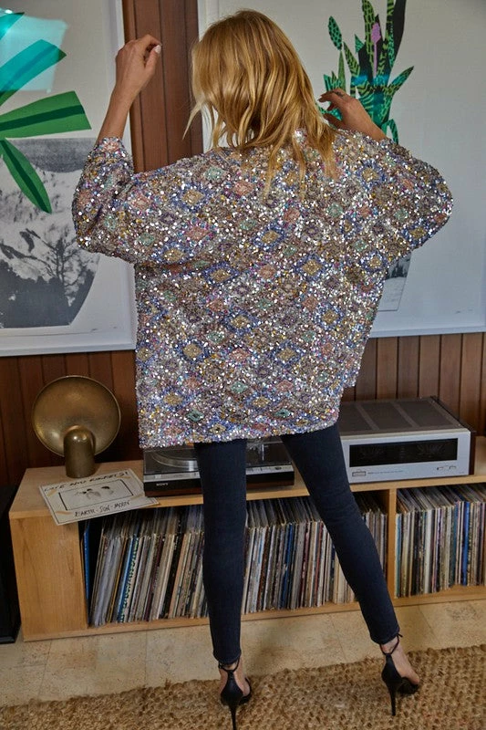 BT KIMONOS + DUSTERS Major Sequin Open Front Duster 4 BT KIMONOS + DUSTERS Major Sequin Open Front Duster