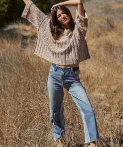 BT Becky Yarn Oversized Sweater - Camel TOPS