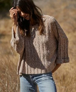 BT Becky Yarn Oversized Sweater - Camel TOPS