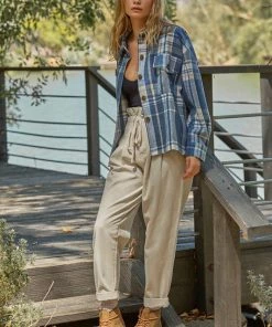 BT Nicolas Plaid Button Down Shacket