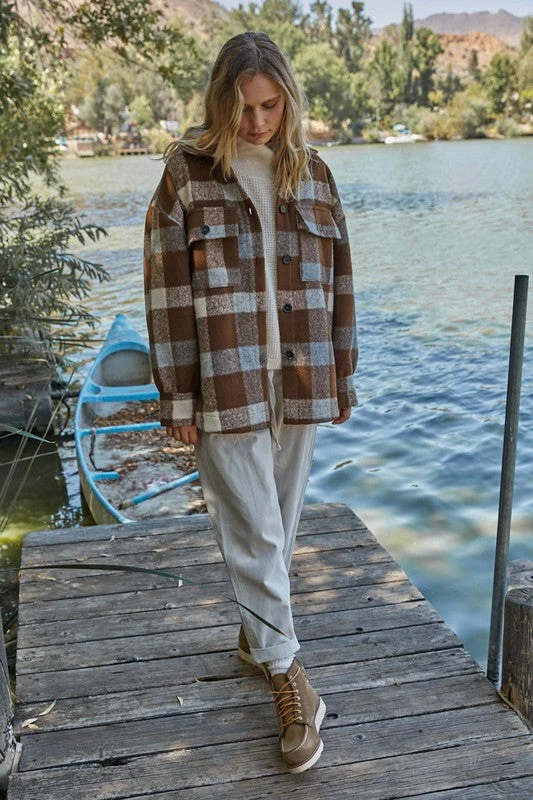 BT Give Thanks Plaid Button Down Jacket OUTERWEAR 10 BT Give Thanks Plaid Button Down Jacket OUTERWEAR