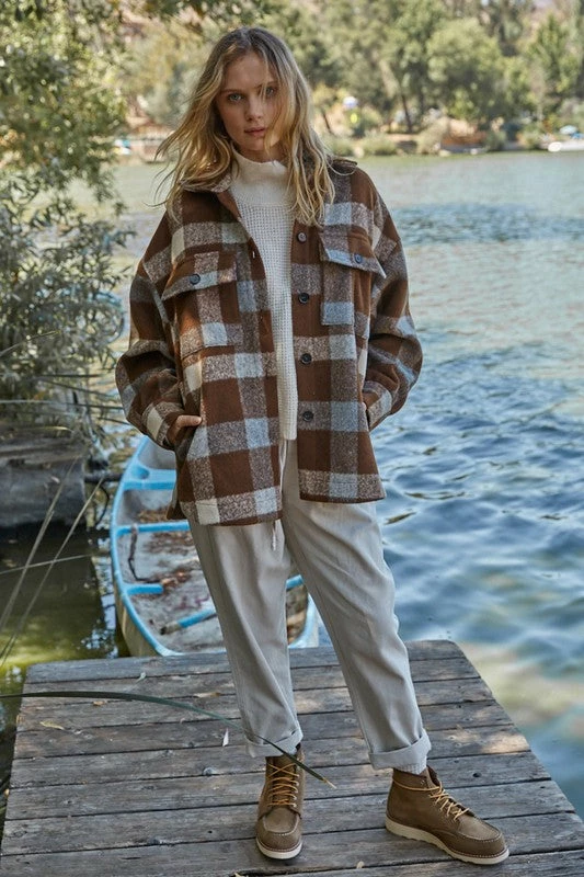 BT Give Thanks Plaid Button Down Jacket OUTERWEAR 9 BT Give Thanks Plaid Button Down Jacket OUTERWEAR