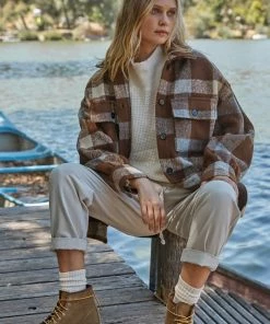 BT Give Thanks Plaid Button Down Jacket OUTERWEAR